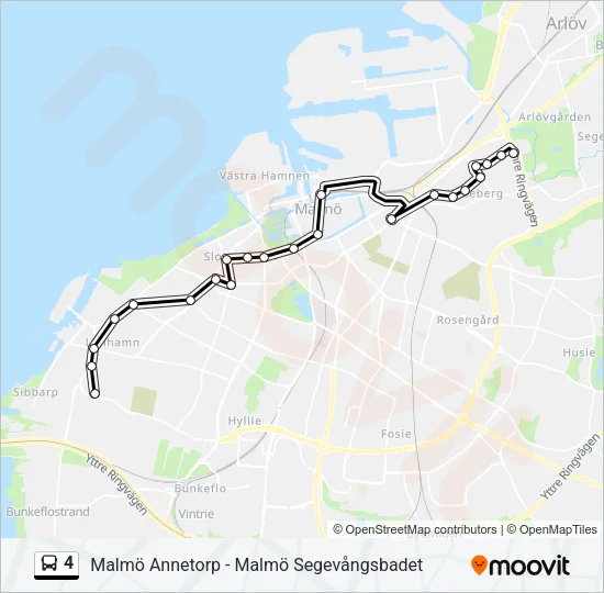 4 Bus Line Map