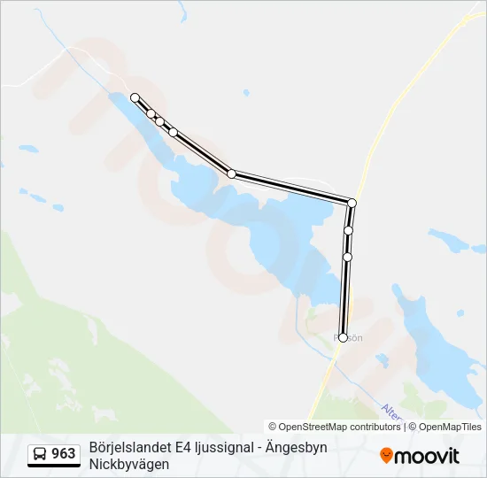 963 Bus Line Map