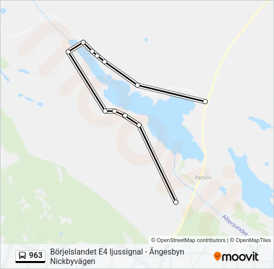 963 Bus Line Map