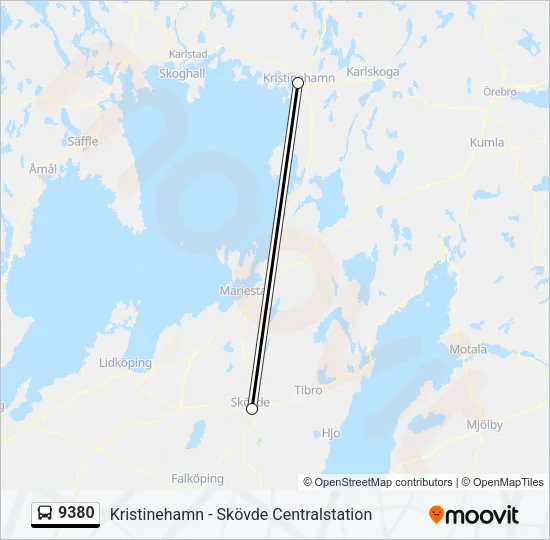9380 Bus Line Map