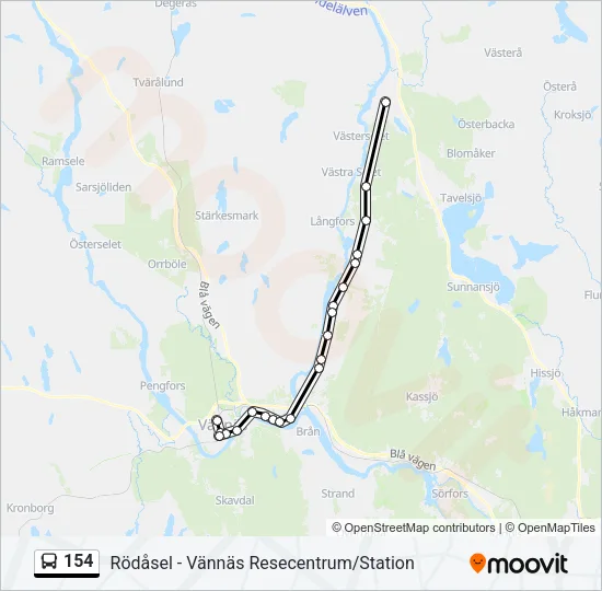 154 Bus Line Map
