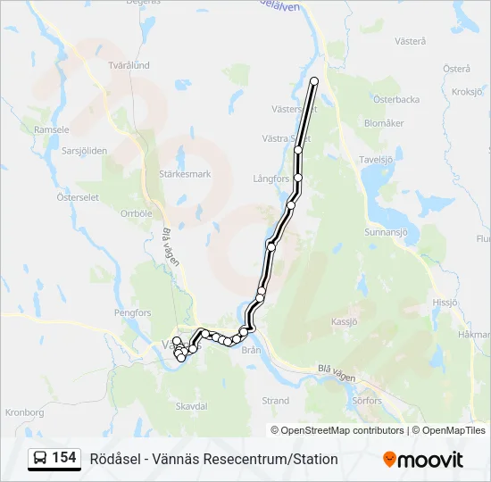 154 Bus Line Map