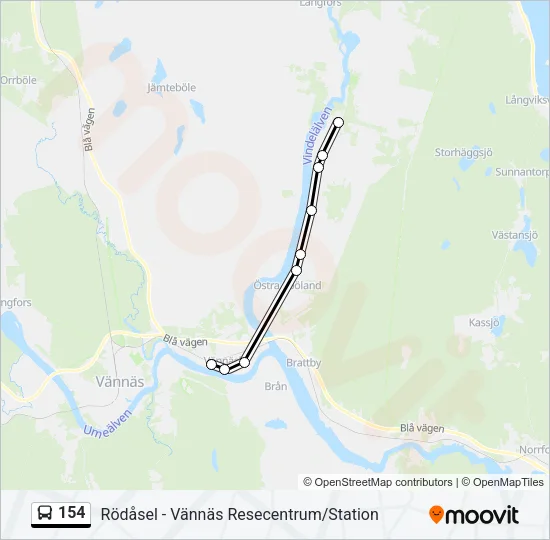 154 Bus Line Map