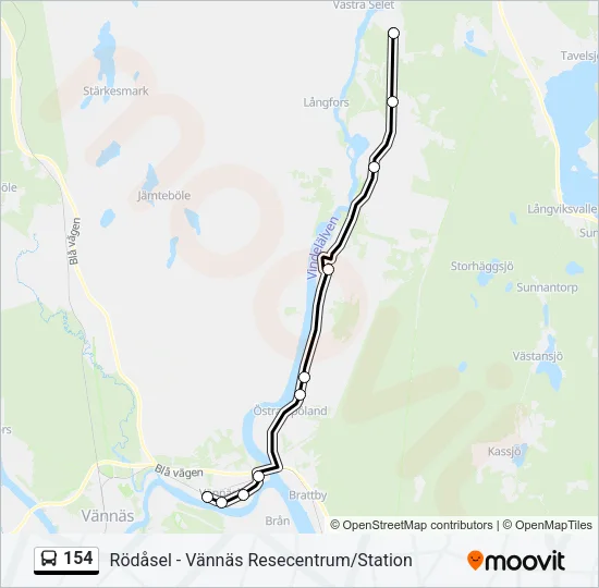 154 Bus Line Map