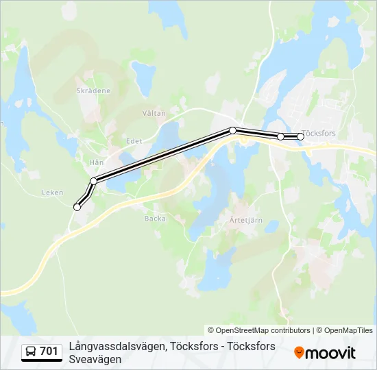 701 Bus Line Map
