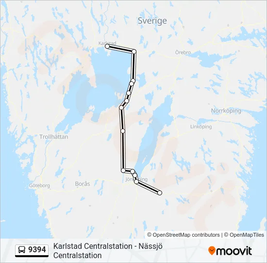 9394 Bus Line Map