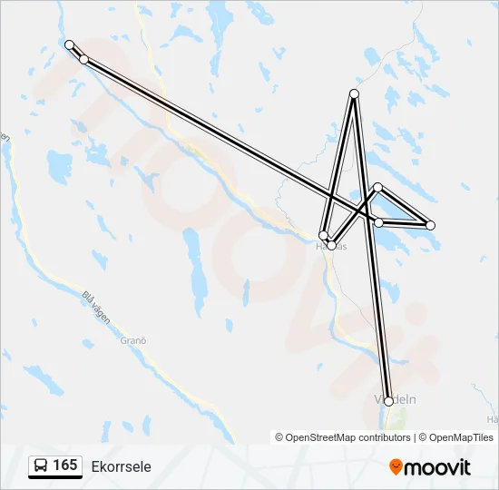 165 Bus Line Map