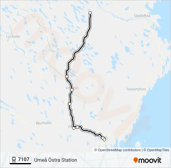 7107 Train Line Map