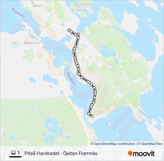 1 Bus Line Map