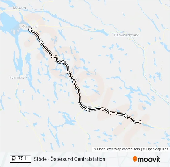7511 Train Line Map