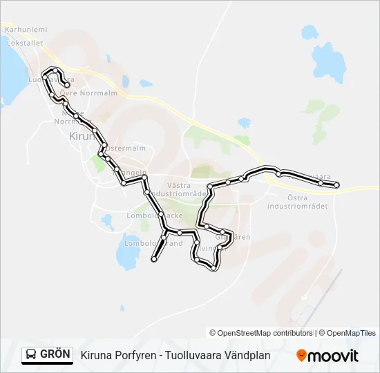 GRÖN Bus Line Map