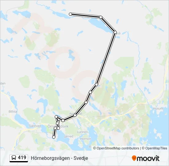 419 Bus Line Map