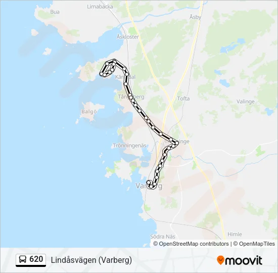 620 Bus Line Map