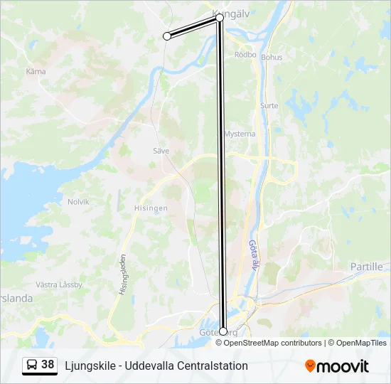 38 Bus Line Map