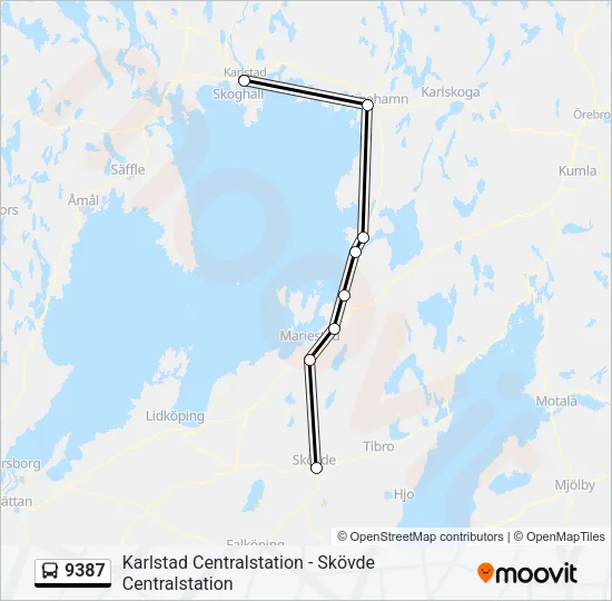 9387 Bus Line Map
