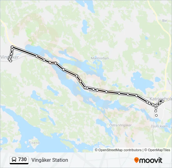 730 Bus Line Map