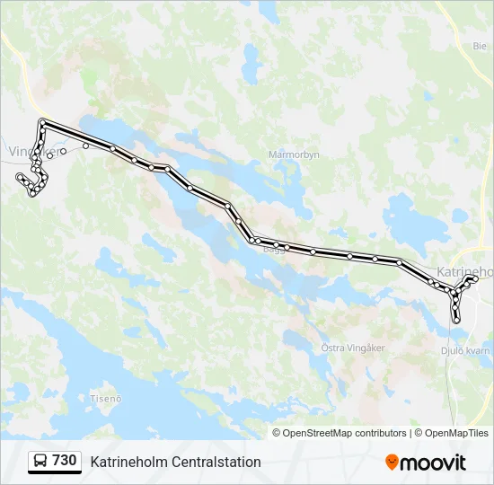 730 Bus Line Map