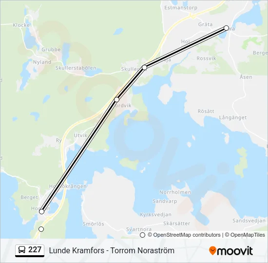 227 Bus Line Map