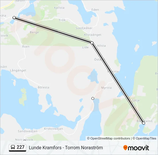 227 Bus Line Map