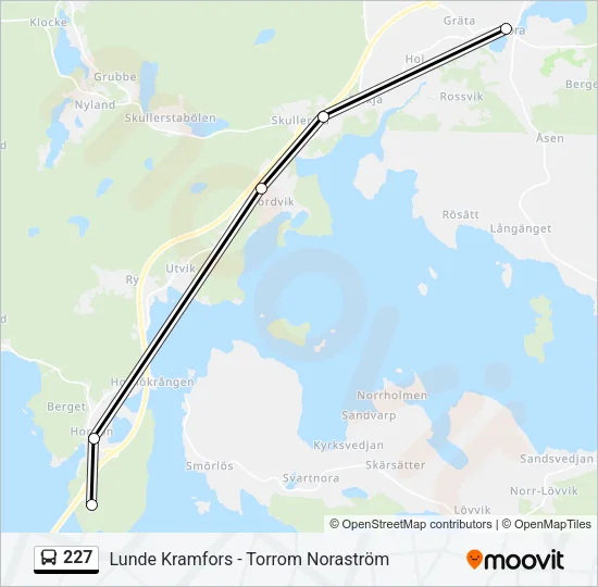 227 Bus Line Map