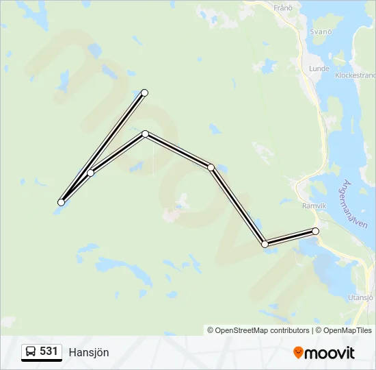 531 Bus Line Map