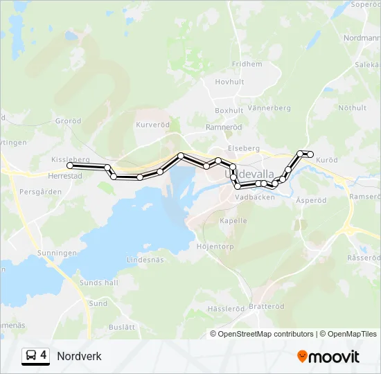 4 Bus Line Map