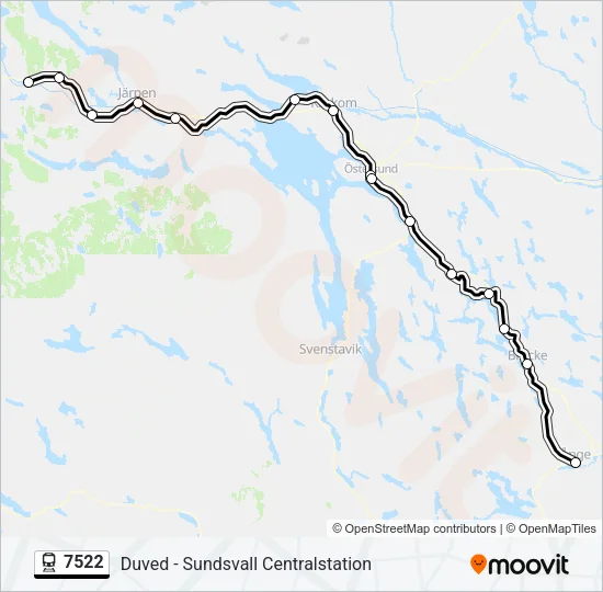 7522 Train Line Map