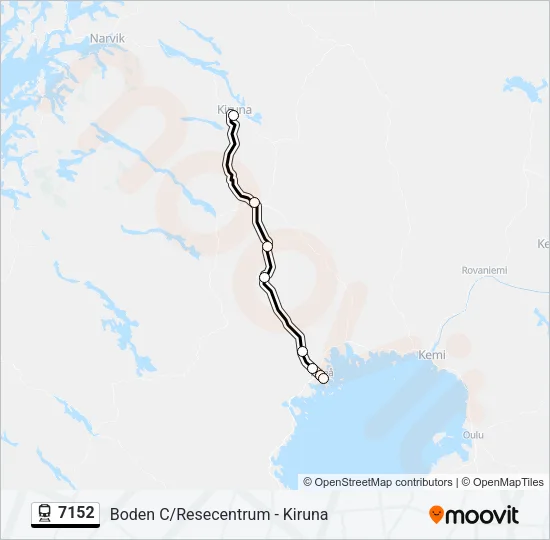 7152 Train Line Map