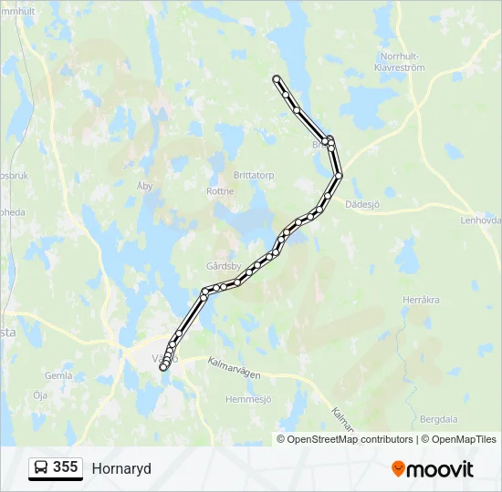 355 Bus Line Map