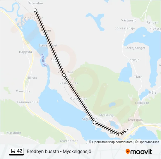 42 Bus Line Map