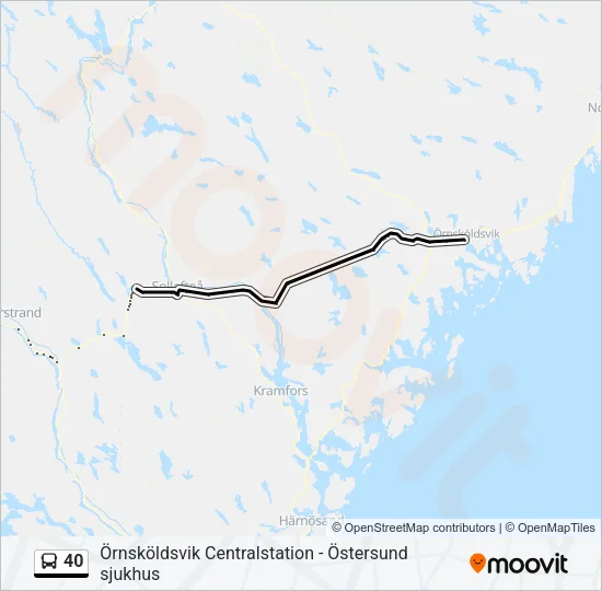 40 Bus Line Map