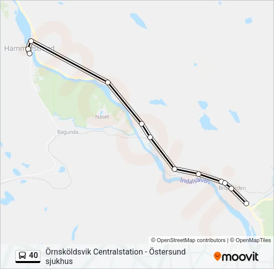 40 Bus Line Map