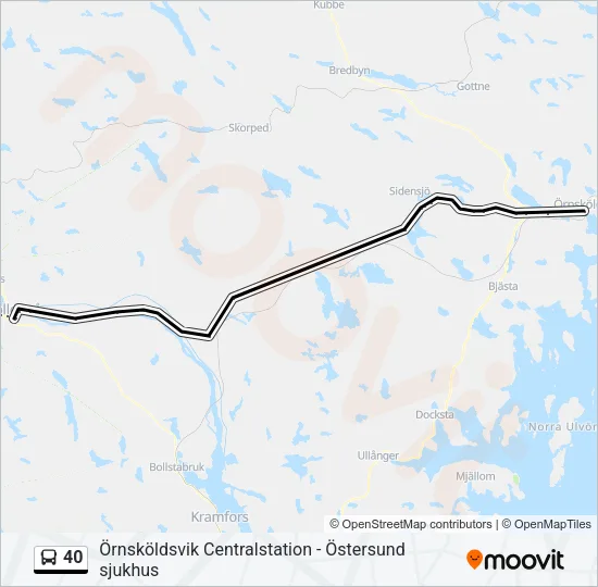 40 Bus Line Map