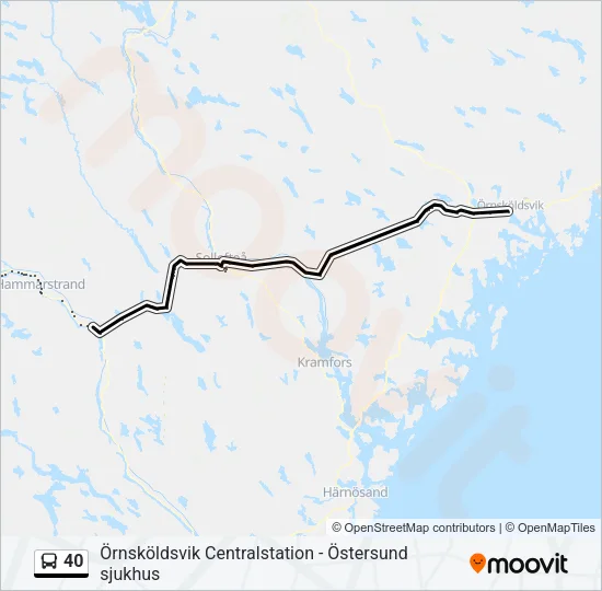 40 Bus Line Map