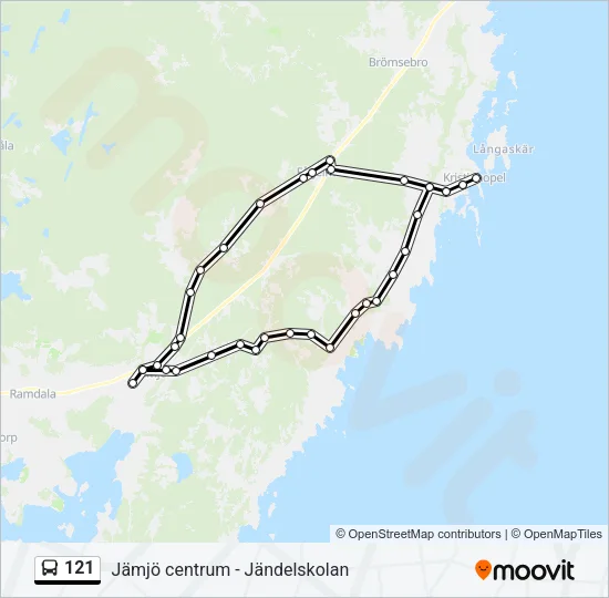 121 Bus Line Map