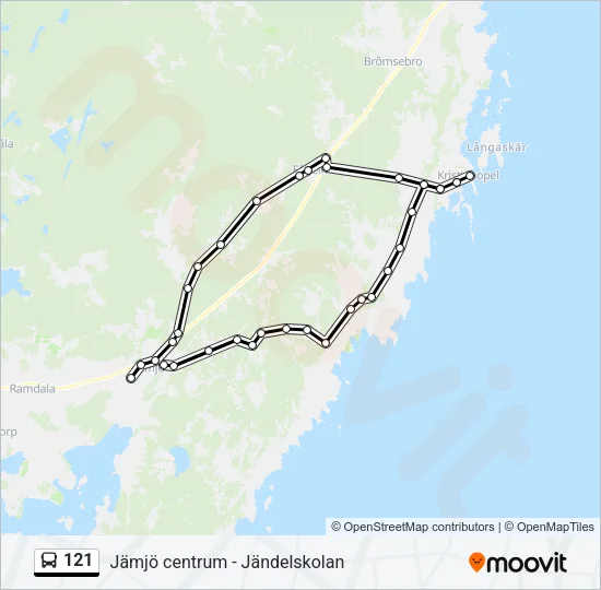 121 Bus Line Map