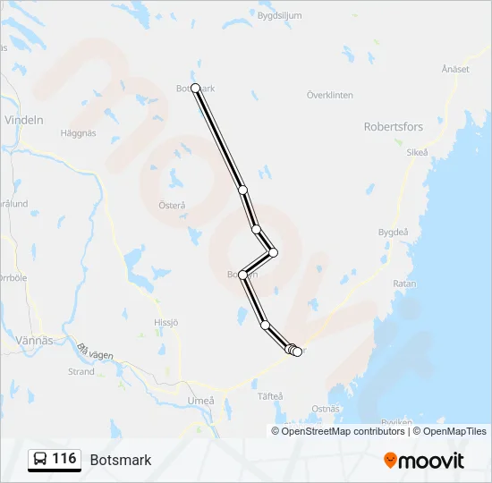 116 Bus Line Map