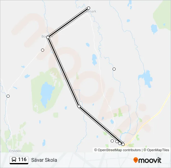 116 Bus Line Map