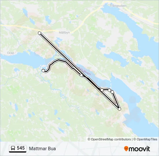 545 Bus Line Map