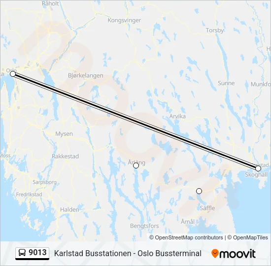 9013 Bus Line Map