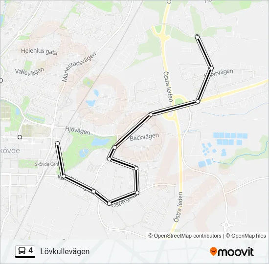 4 Bus Line Map