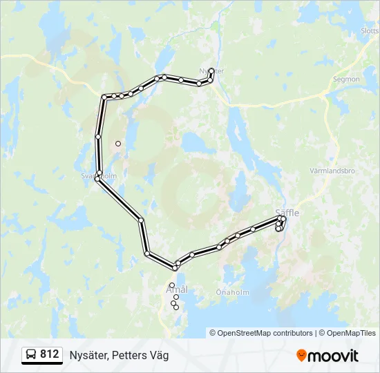 812 Bus Line Map