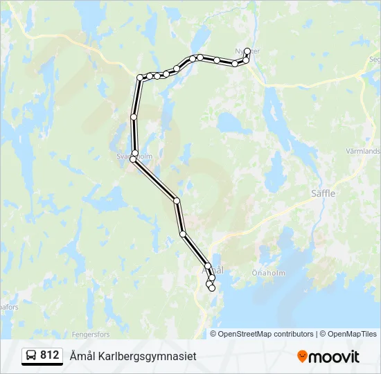 812 Bus Line Map