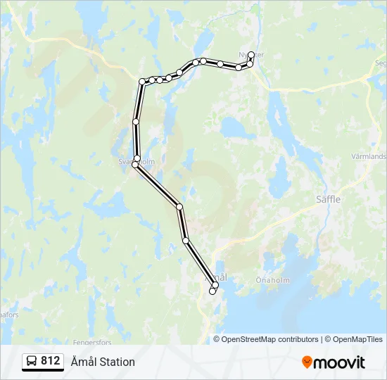 812 Bus Line Map