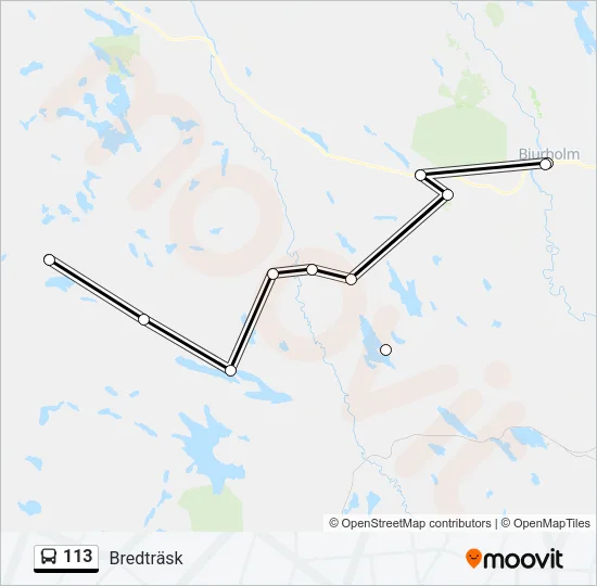 113 Bus Line Map