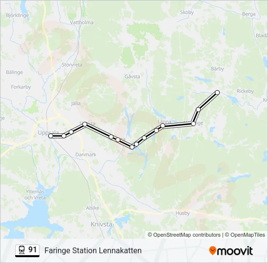 91 Train Line Map