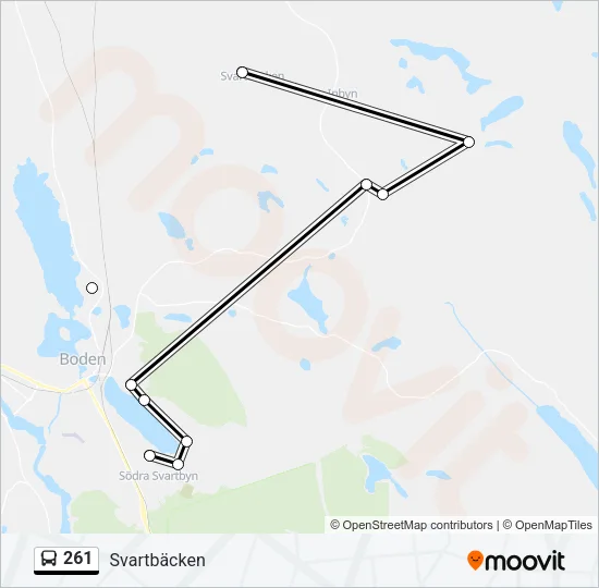 261 Bus Line Map