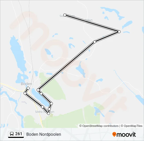 261 Bus Line Map
