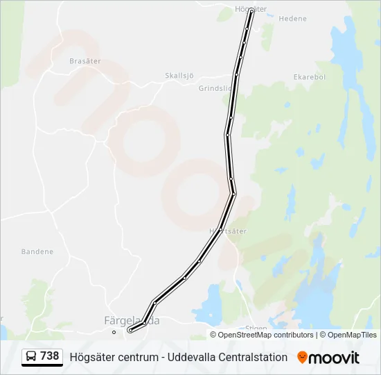 738 Bus Line Map