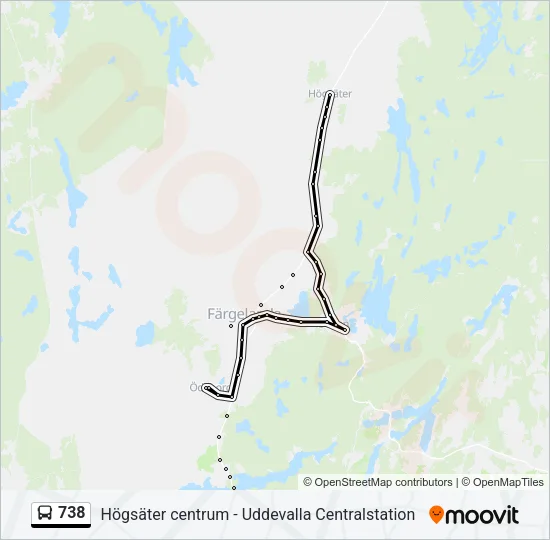 738 Bus Line Map